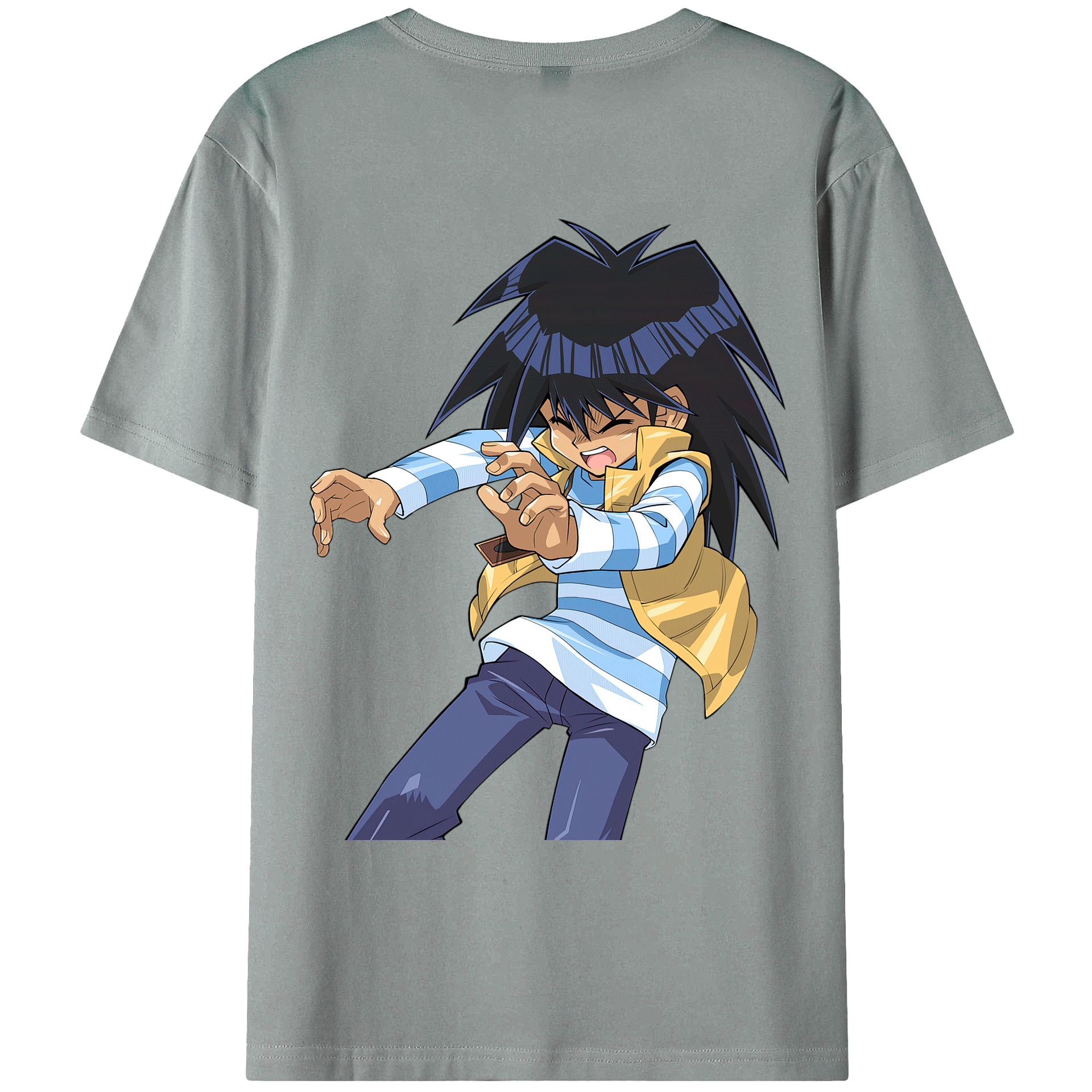 （画像用） 遊☆戯☆王 Yu-Gi-Oh! 綿100％ メンズ半袖Tシャツ（バックプリント） 通気性